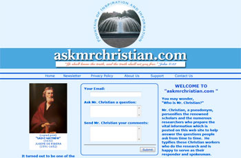 Ask Mr. Christian website screenshot