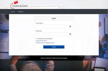 GoToMyCard.com website screenshot