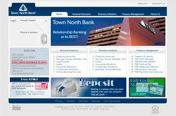 Town North Bank website screenshot