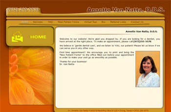 Dr. Van Natta's website screenshot